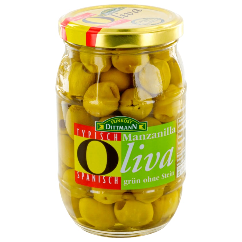 Feinkost Dittmann Oliva spanische Manzanilla-Oliven grün 175g